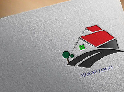 house logo 3d adobe photoshop branding design graphic design illustration logo