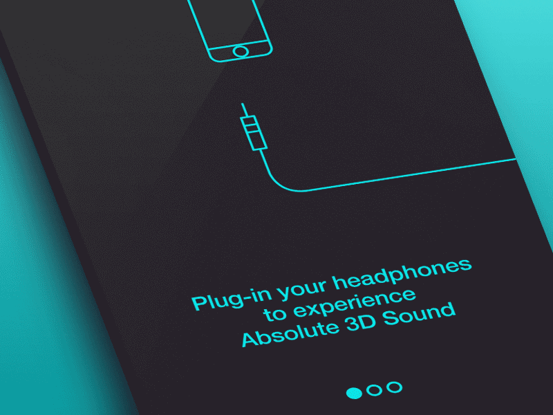 App Intro Tutorial [GIF] 3d animation app gif headphones iconography icons intro music player tutorial