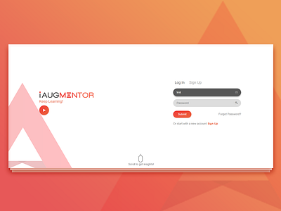 Home landing page ui