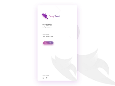 App Login gradient login mobile ui