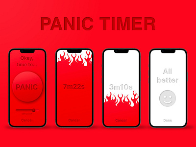 Panic Timer - Concept UI Design panic timer ui ui challenge ui design ux design