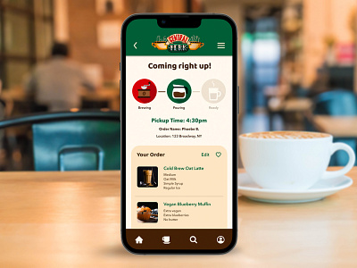 Central Perk App - Concept UI Design