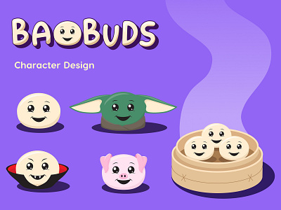 BaoBud Character Design - Concept Game App app design character design design game game app game character graphic design illustration ui ui challenge ui design ux design vector illustration
