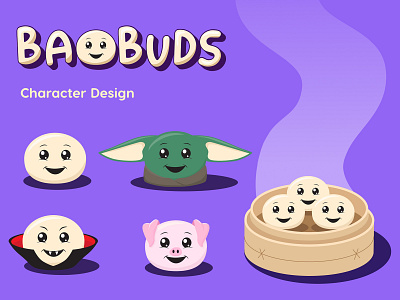 BaoBud Character Design - Concept Game App