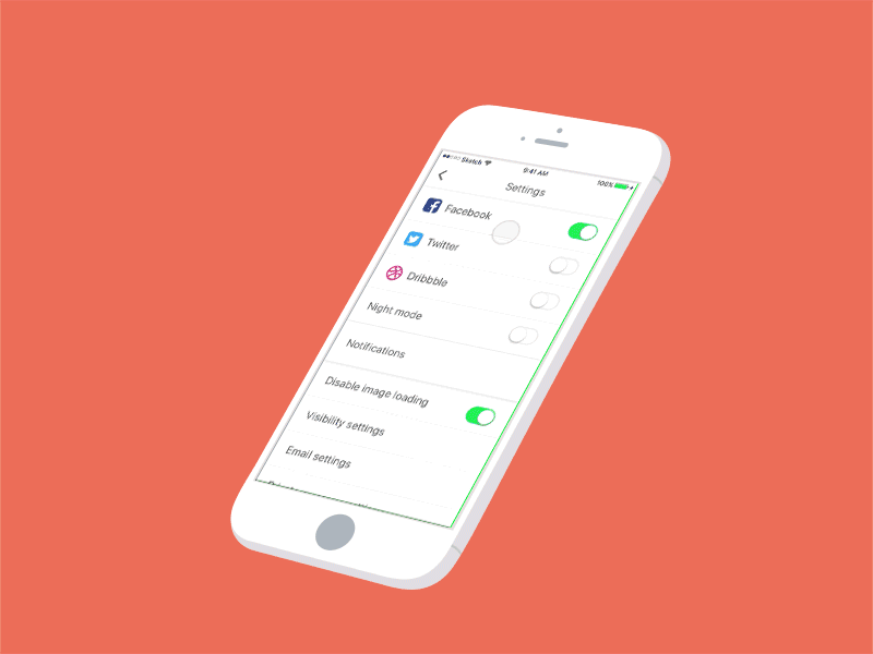 Setting Screen animation bender dailyui interaction ios iphone motion robot settings ui user