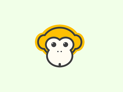 Monkey animation design illustration logo