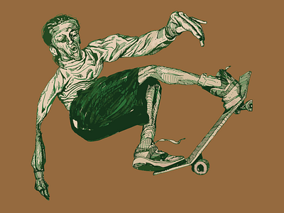 Tony Hawk's Provolone Skater album art book cover caricature design drawing hand drawn illustration illustrator ink pen and ink portrait skateboard design tony hawk
