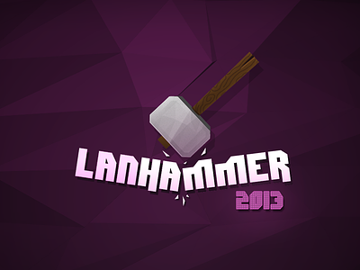 Event Logo event hammer lan logo purple smash