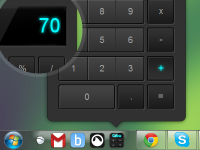 Calculator Pokki calculator dark user interface icon numbers pokki ui ux