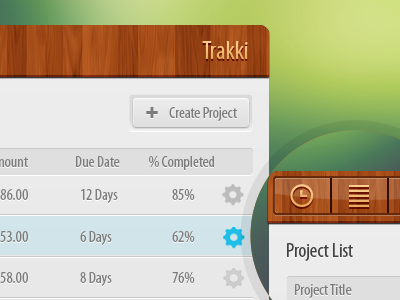 Trakki User Interface