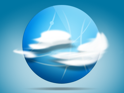 Internet Icon Attempt clouds globe icon internet networking world