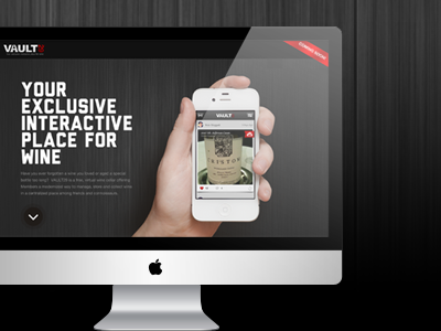 I have a craving for some wine... ios iphone app application hand typography imac web website landing page iphone app web page