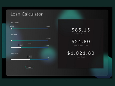 Loan Calculator dailyuichallenge design loan loancalculator ui