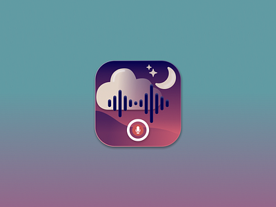 Sleep Recording App Icon app dailyuichallenge design icon illustration logo recording sleep ui