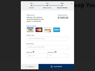 Modal Payment Method creditcard modal payment