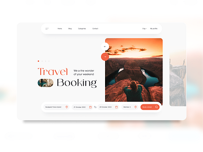 Travel booking in a nutshell booking design tourism travel trip ui ux web design