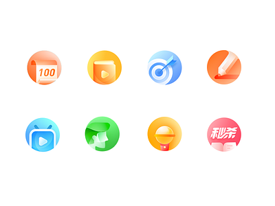 Education app navigation icon blue colorful design education flat design icon red ui yellow