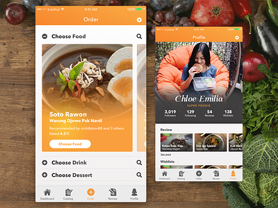 Kanteen - Tinder for Food canteen design food ios mobile tinder ui ux