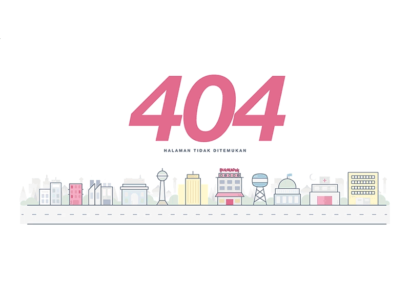 404 Error 404 animation error error page illustration town ui ux web