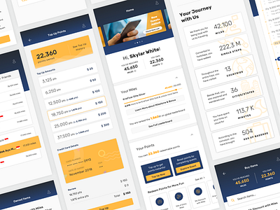 KrisFlyer App - Singapore Airlines' Loyalty Program apps credit card flight loyalty loyalty program miles mobile point statistics top up ui design ux design