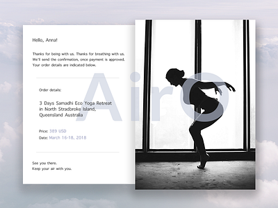 Daily Ui #017 - Email Receipt email template design ui design daily ui 017 yoga