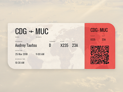 Daily UI #24 - Boarding Pass 024 boarding pass design daily ui ui design