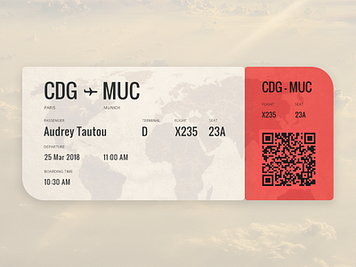 Daily UI #24 - Boarding Pass