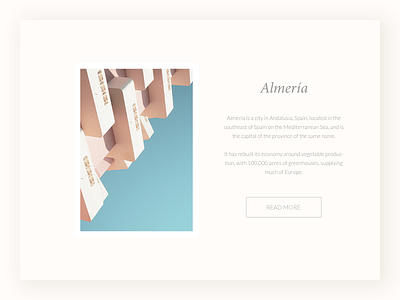 Daily UI #045 - Info Card almeria architecture info card minimalism spain ui design