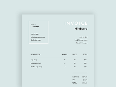 Daily UI #046 - Invoice