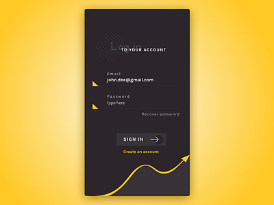 Log in app design in log mobile ui ux