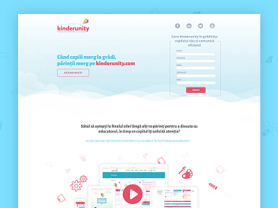 Landing page for parents