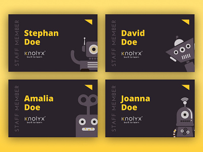 Staff cards cards print yellow