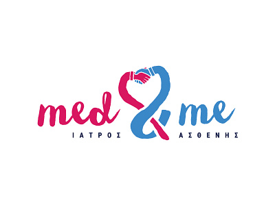 Logo Design Med Me doctor handshake me med medicine myself patients wings