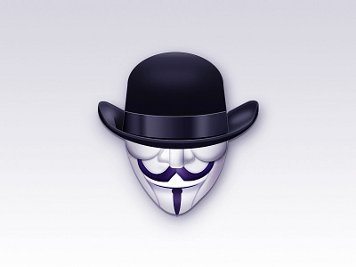 V word vendetta bird cartoon figure icon illustration interface painting ui