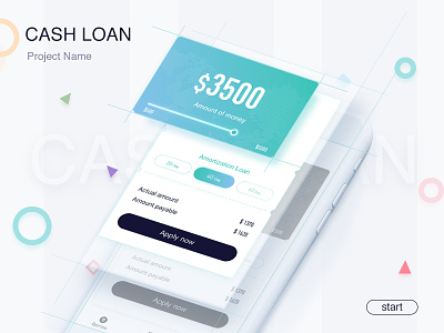 Cash loan app interface login mobile os queble solutions ui user ux