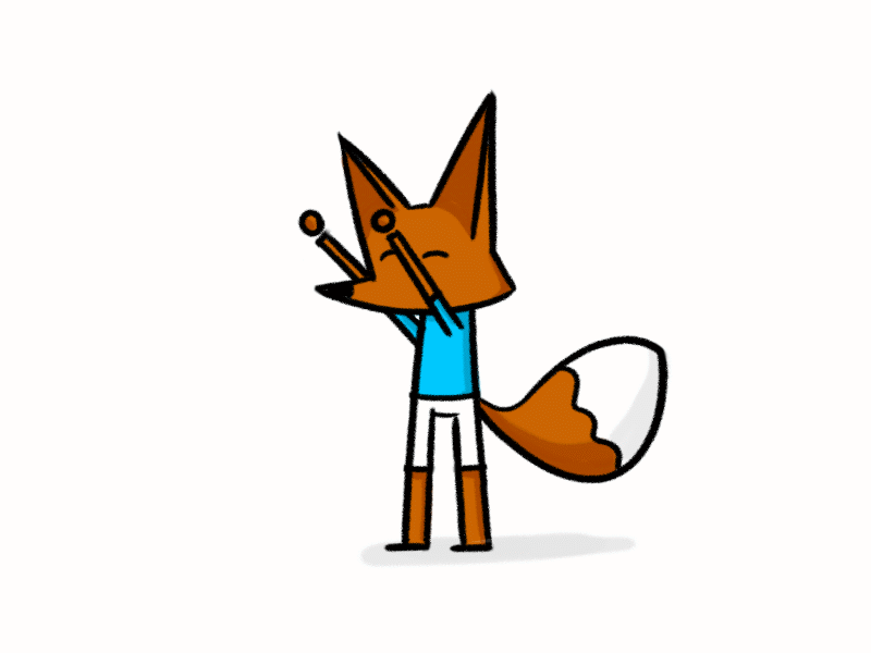 Fox 2d animation animal character animation fox party animal