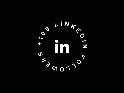 +100 Followers on Linkedin ❤️ badge badge design badge logo black branding condensed font creative agency design followers graphic design linkedin logo design social socialmedia thanatos digital agency thanks thankyou typography typography logo web agency