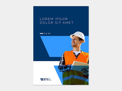 Poster | STI art direction blue brand identity brand identity design engineer engineering geometric graphic graphic design graphicdesign identity minimal paper poster posters services technology thanatos digital agency worker