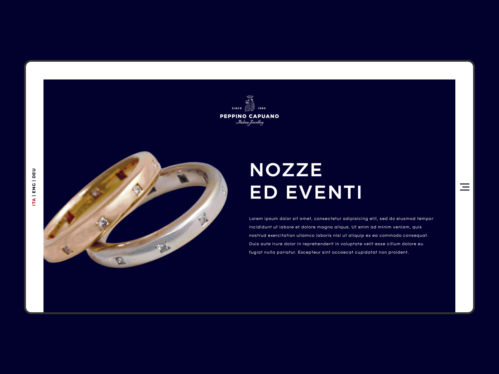 Wedding and Events | Peppino Capuano adobe after effect adobe aftereffects animated mockup animation graphic design interaction design responsive design thanatos digital agency ui ui ux design uiux user inteface user interface design web design web mockup website design website mockup websites