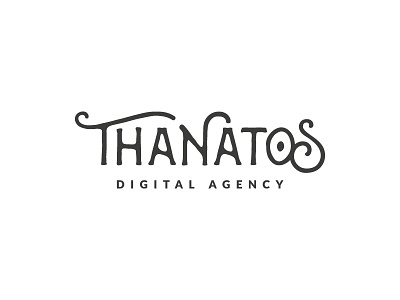 Brand Design | THANATOS Digital Agency brand design brand identity branding calligraphy handwriting logo logo design mythology thanatos digital agency typography