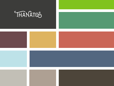 Color Palette | THANATOS Digital Agency brand design brand identity branding calligraphy handwriting logo logo design mythology thanatos digital agency typography