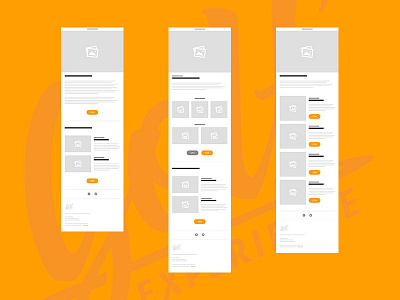 DEM's Wireframe | Golf Experience dem dem design direct email marketing interaction design orange responsive template thanatos digital agency uiux web design