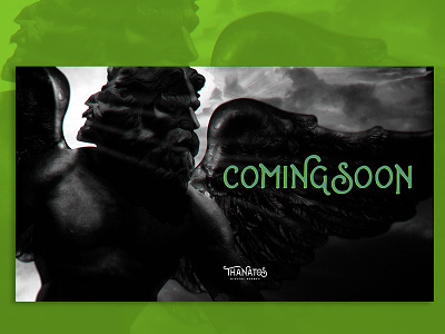 Coming Soon | THANATOS Digital Agency black colors coming soon green interaction design responsive thanatos digital agency uiux web design wireframe