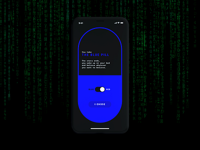 Matrix | Blue Pill | Settings | Daily UI 007