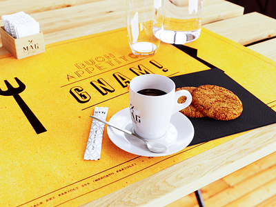 Breakfast | MAG Bistrot 3d 3d render bar bistrot brand identity breakfast cinema 4d coffee cookies corona render coronarender graphic design mock up mug render restaurant sugar table thanatos digital agency water