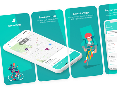 Deliveroo Rider App Screenshots