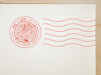 OSL ✈ SFO detail dorothy parker letterhead maps stamp stationary