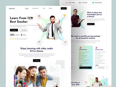 E Learning website design course dashboard ui design e learning e learning edtech education education platform language learning online course online school startup ui ui ux ux web web app webapp website