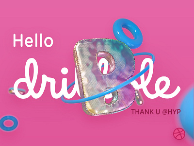 Hello Dribbble !! 3d art balloon first shot pink