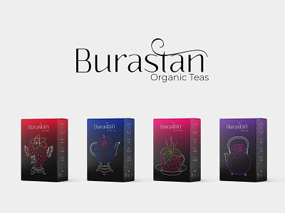 Packaging Burastan Teas illustration logo packaging packaging design tea